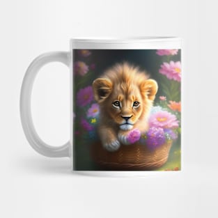 Cute Cub in a Basket Mug